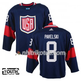 USA Trikot Joe Pavelski 8 2016 World Cup Blau Premier - Kinder